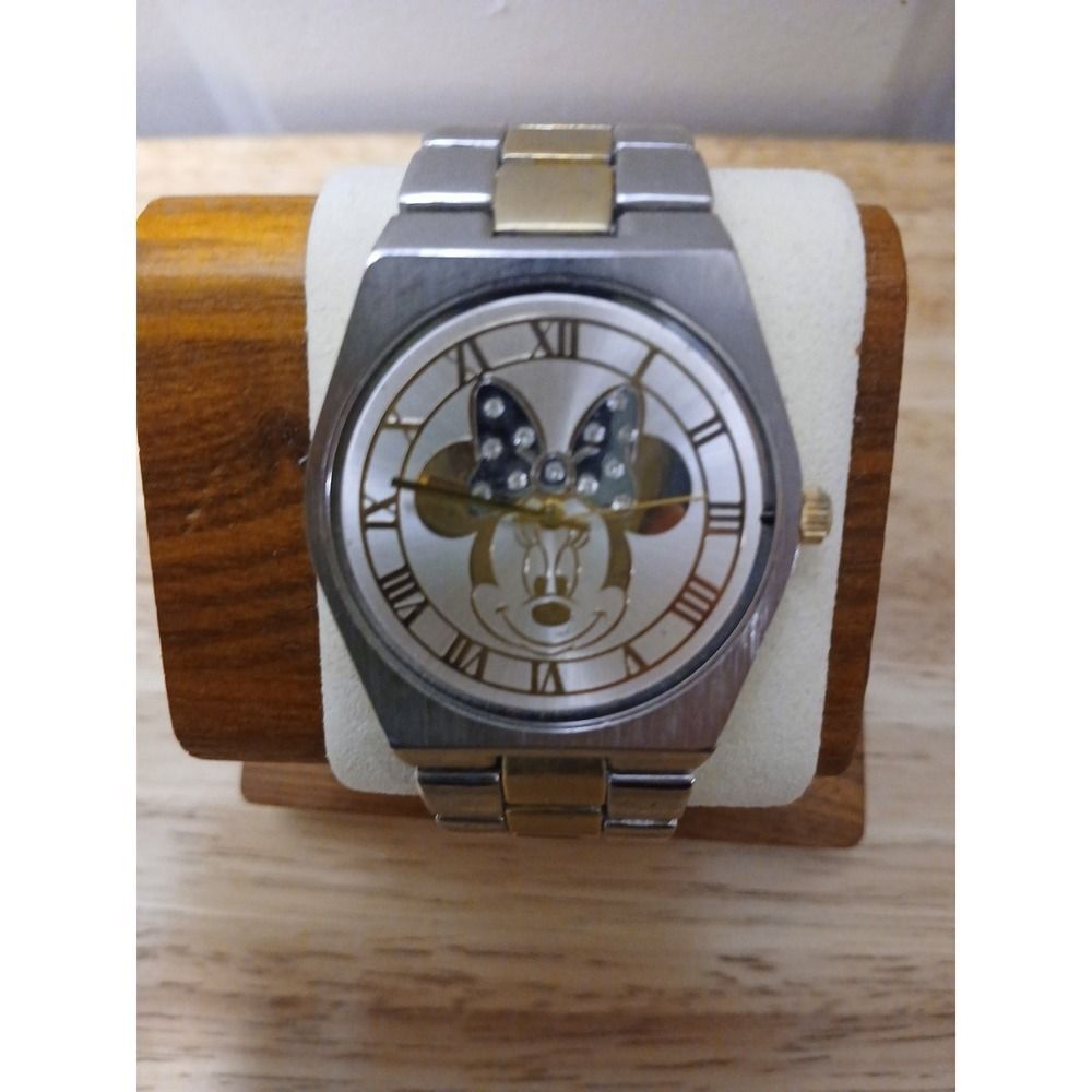 Disney Minnie Mouse Face Accutime Watch Parts Only Read Description No Crystal